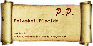 Peleskei Placida névjegykártya